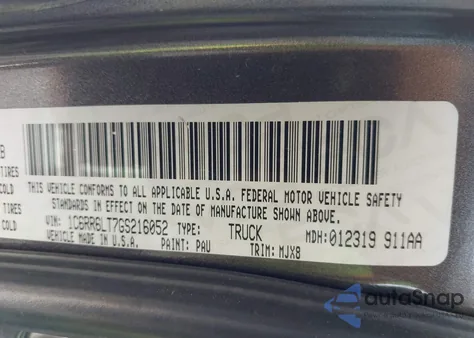 2016 Ram 1500 Big Horn from USA, damaged, VIN 1C6RR6LT7GS216052